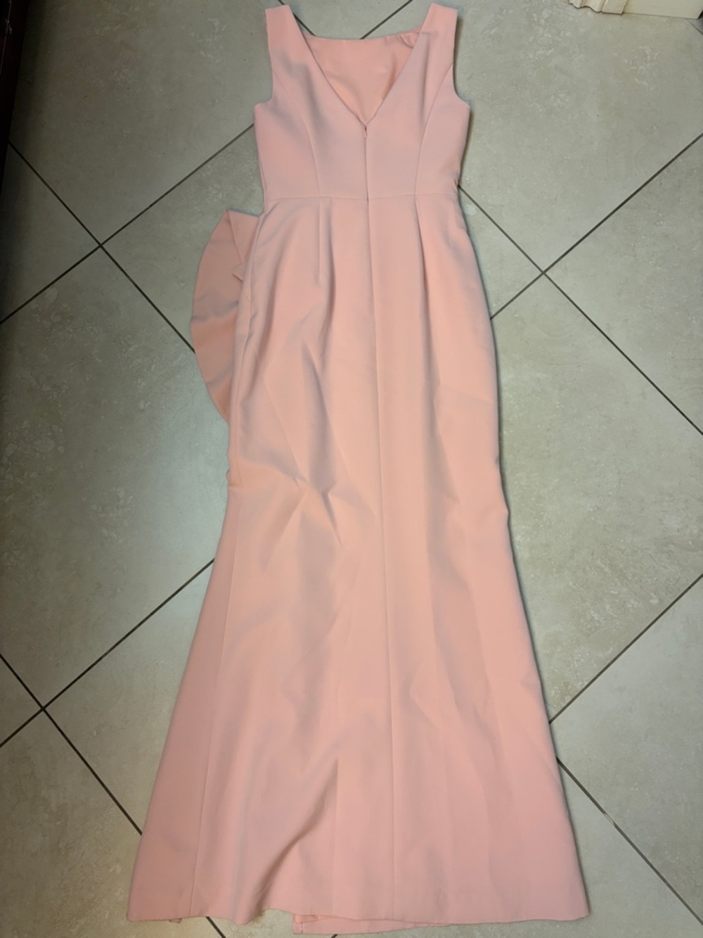 Eliza J Blush Pink Sleeveless Ruffle-Front Evening Gown - Picture 6 of 12
